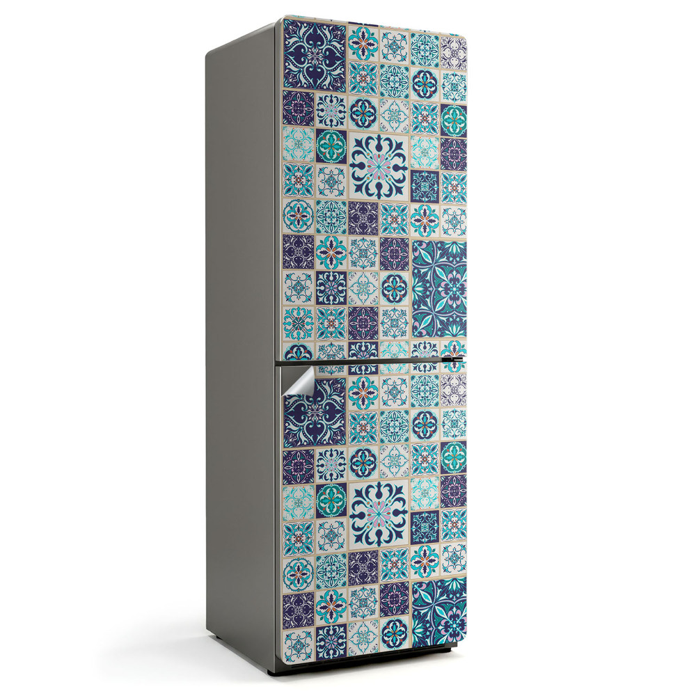 Okleina na lodówkę Wzory mozaikowe w kafelkach