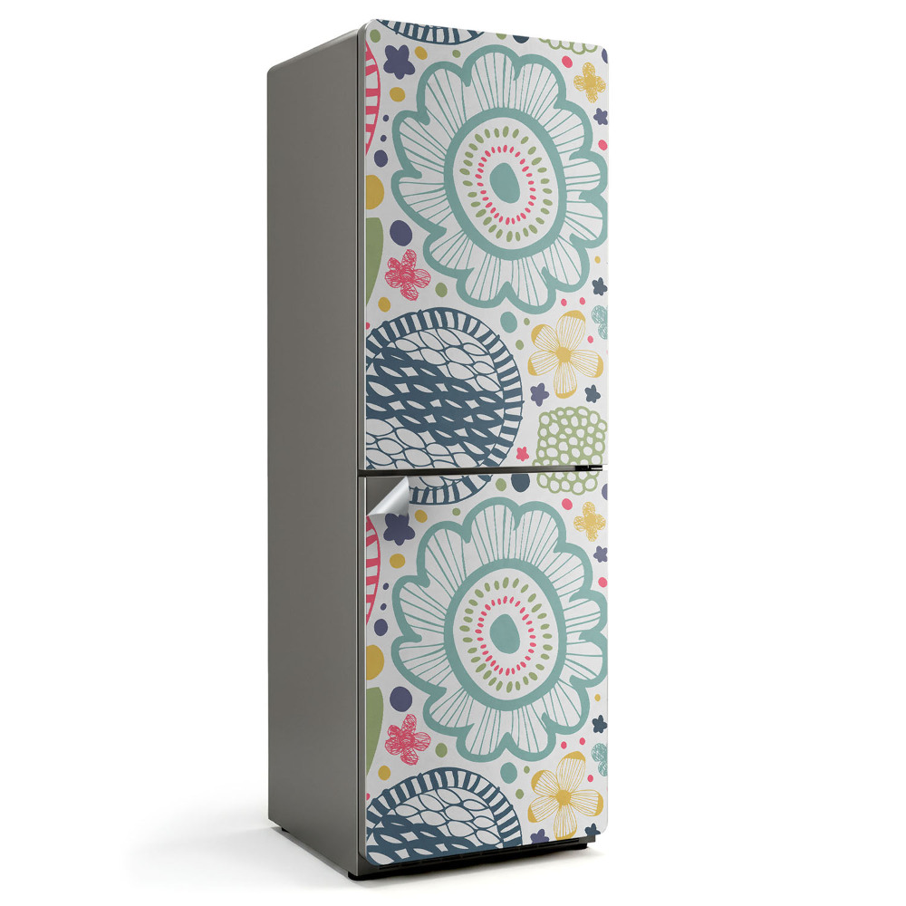 Okleina na lodówkę Wzory kwiatowe i geometryczne