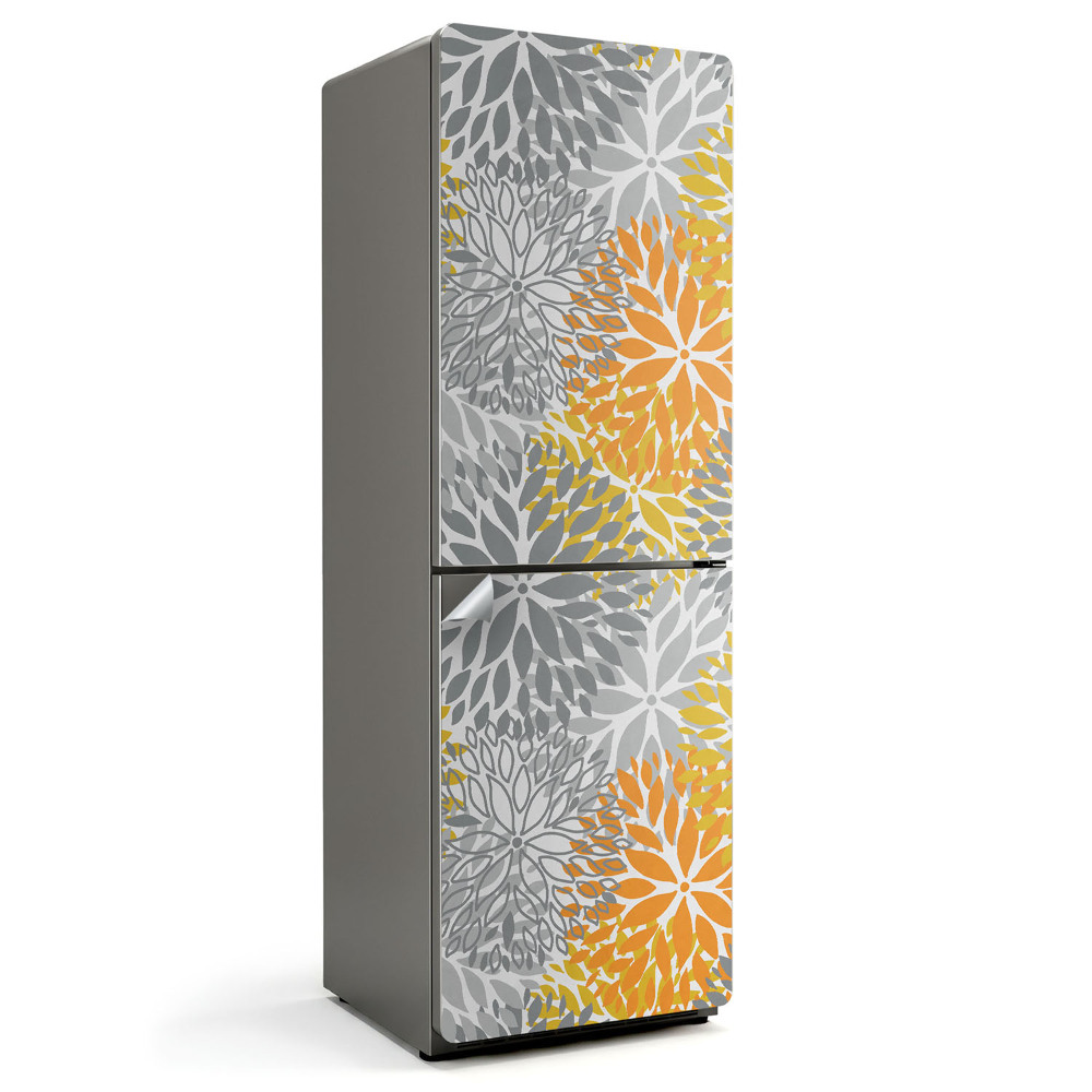 Naklejka na lodówkę Geometryczne wzory roślinne