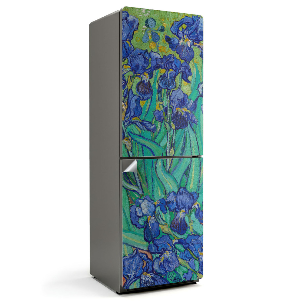 Nalepka na lodówkę Kwiatowy wzór irysów