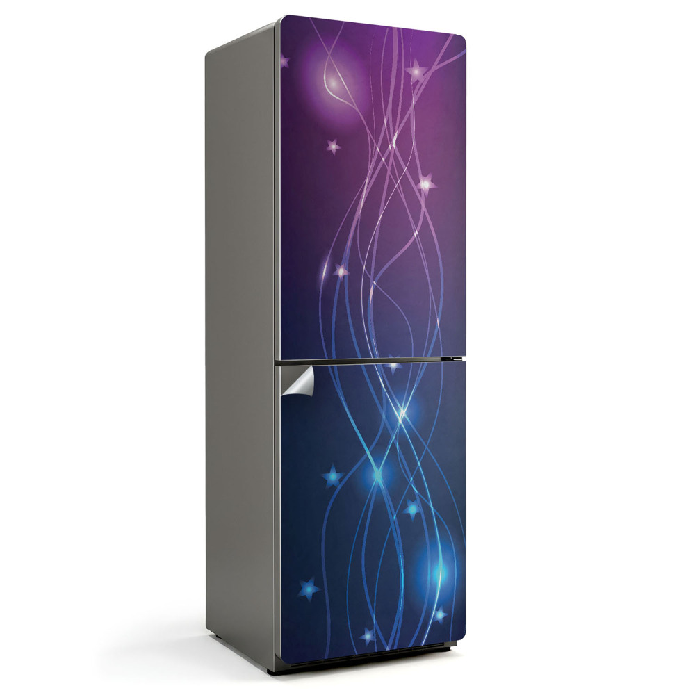 Okleina na lodówkę Delikatne linie z gwiazdami