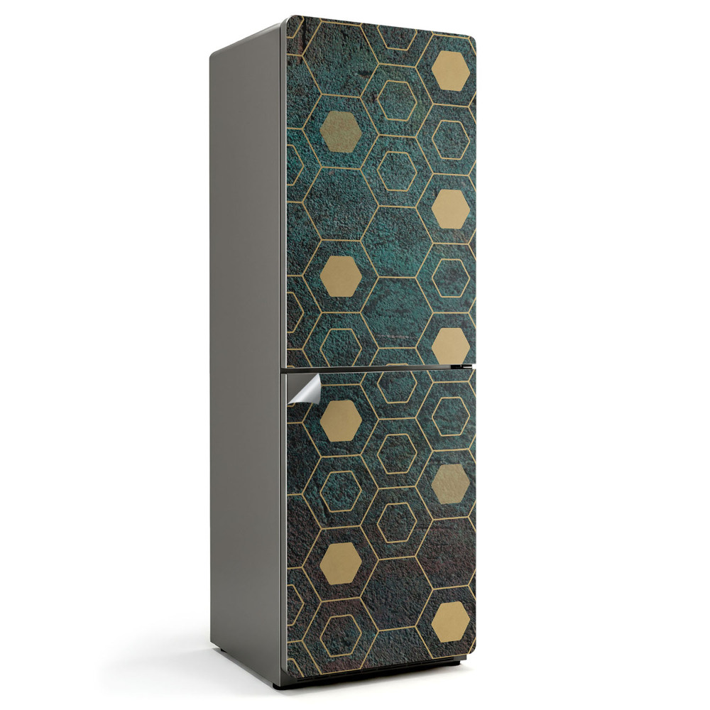 Okleina na lodówkę Wzór heksagonalny z ramkami