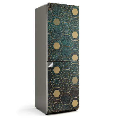 Okleina na lodówkę Wzór heksagonalny z ramkami