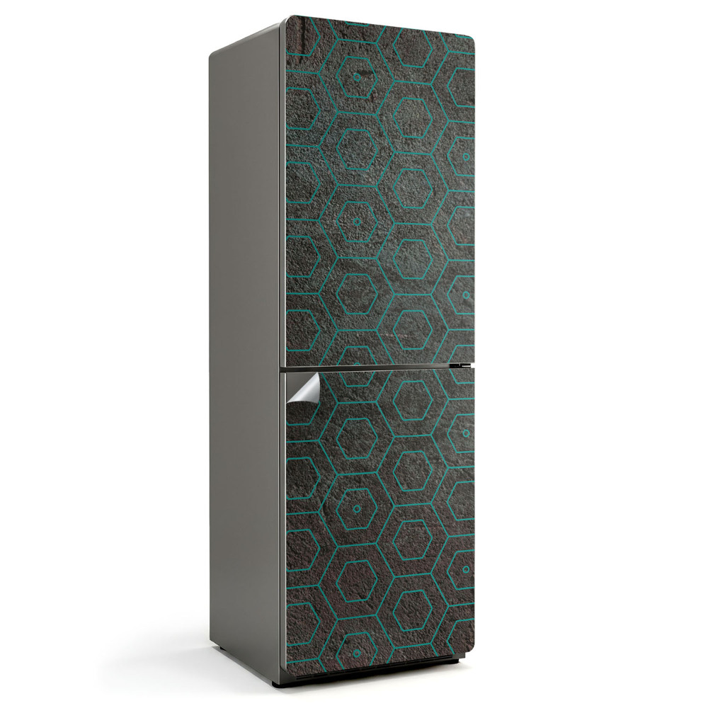 Naklejka na lodówkę Delikatny wzór heksagonalny