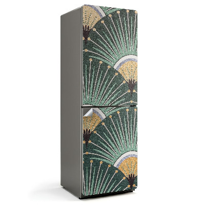 Okleina na lodówkę Wzór wachlarzy i linii