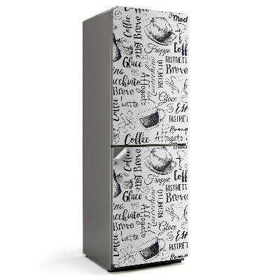 Nalepka na lodówkę Wzory filiżanek kawy