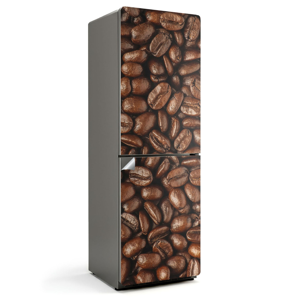 Okleina na lodówkę Ziarna kawy w zbliżeniu
