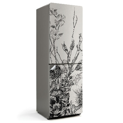 Nalepka na lodówkę Kwiatowy wzór z gałęziami