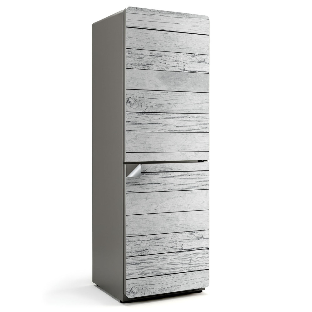 Okleina na lodówkę Jasne deski drewniane