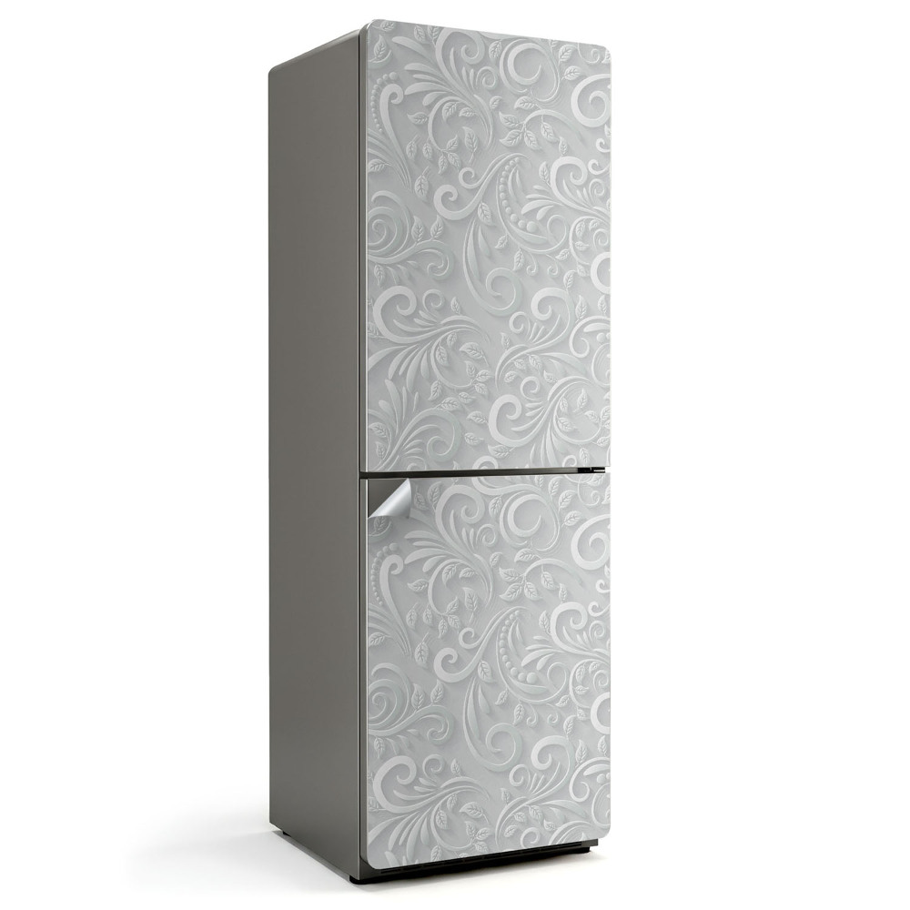 Naklejka na lodówkę Wzór roślinny z falami