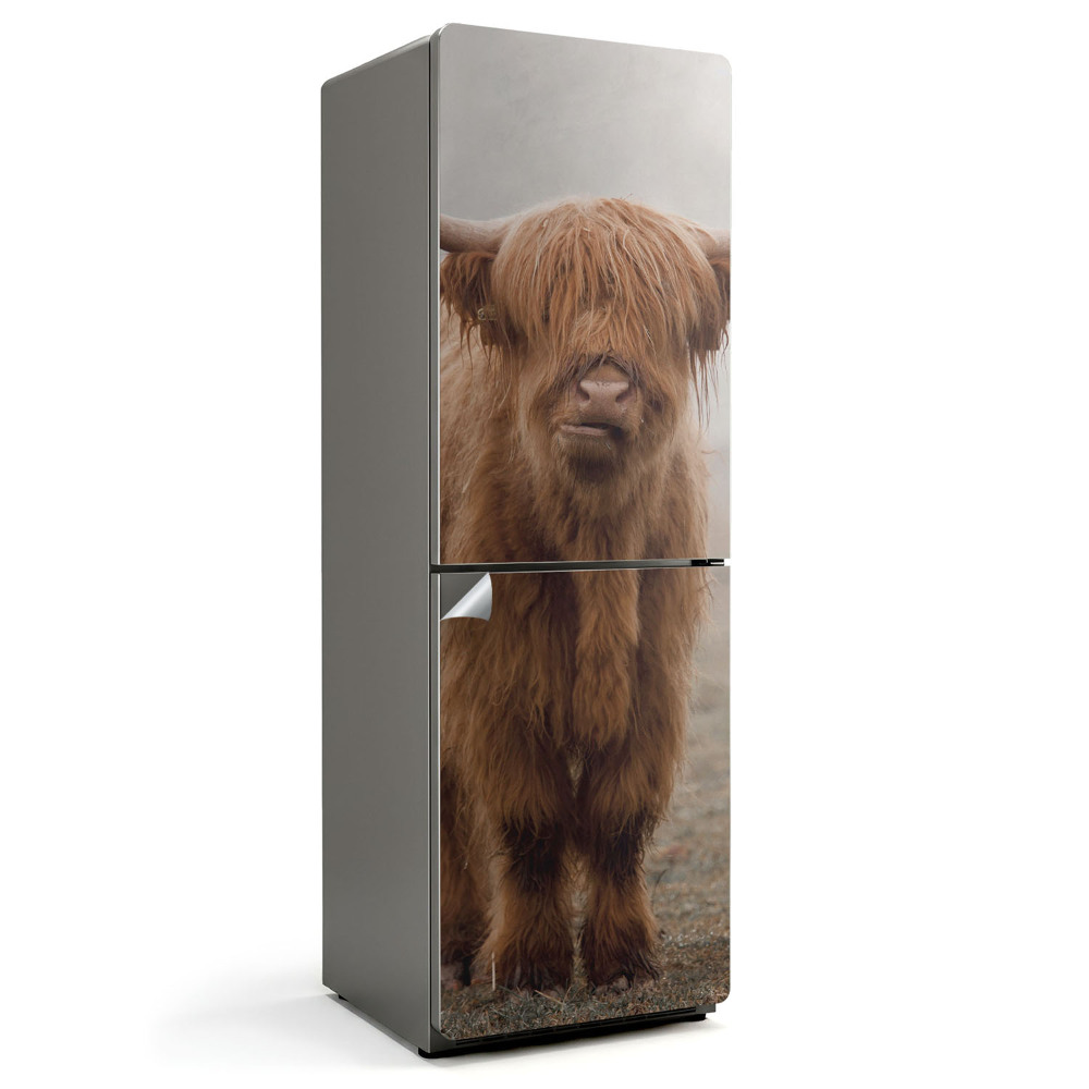 Nalepka na lodówkę Młode bydło w mistycznej mgle
