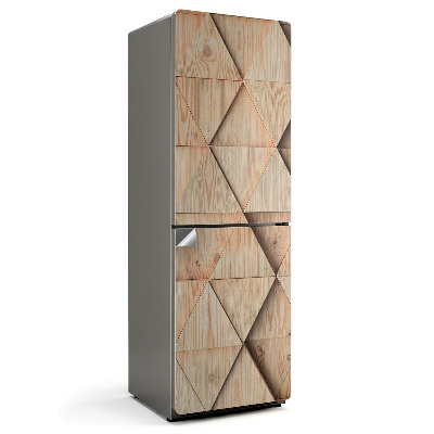 Okleina na lodówkę Geometria drewnianych wzorów