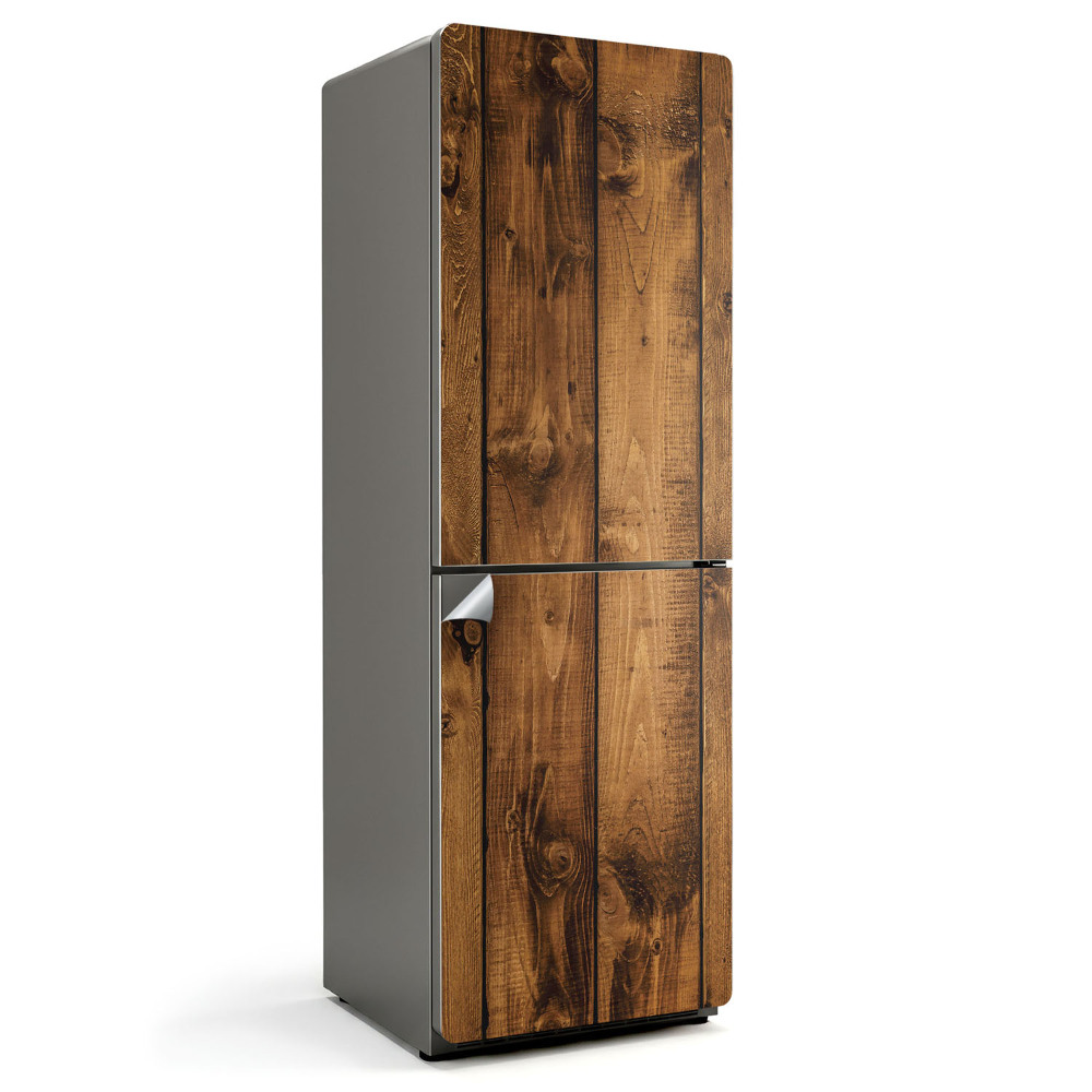 Nalepka na lodówkę Deski drewniane w pionie