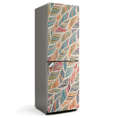 Nalepka na lodówkę Wzór liści w falach