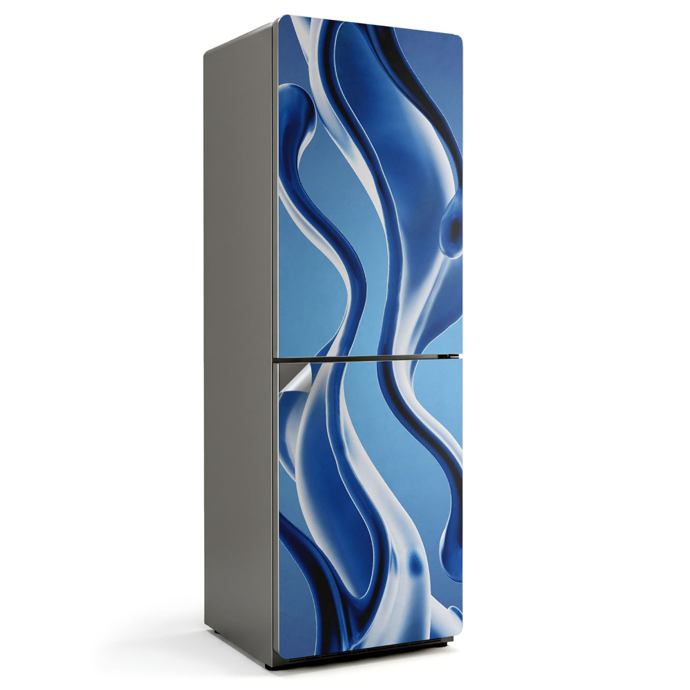 Okleina na lodówkę Płynne fale i kształty