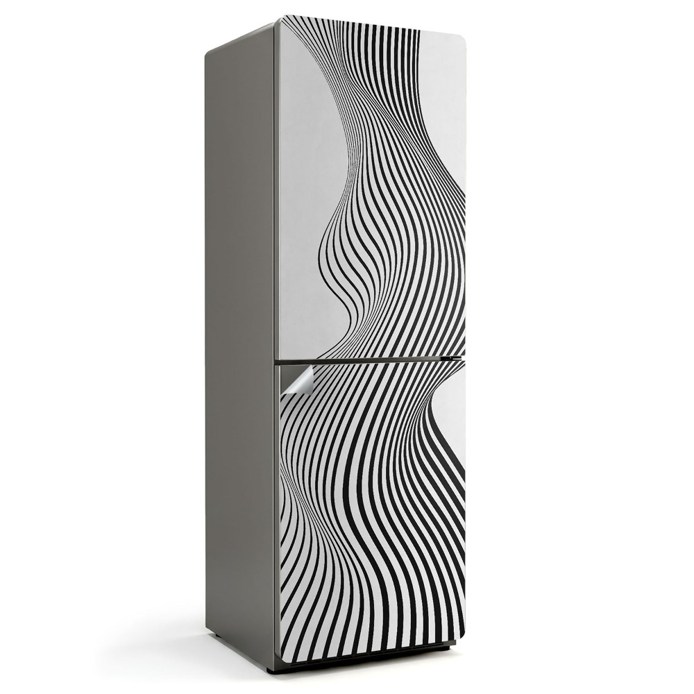 Naklejka na lodówkę Dynamiczne fale z wielu linii