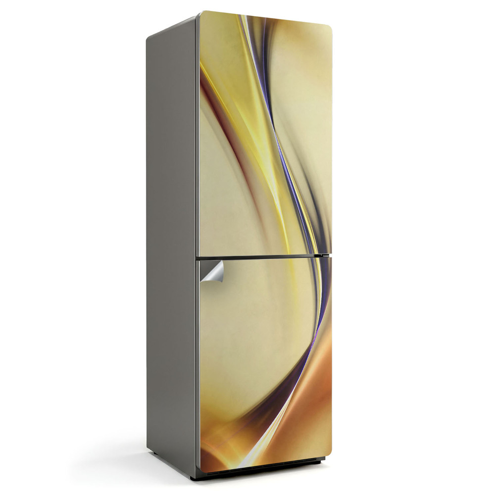 Okleina na lodówkę Płynne linie i fale