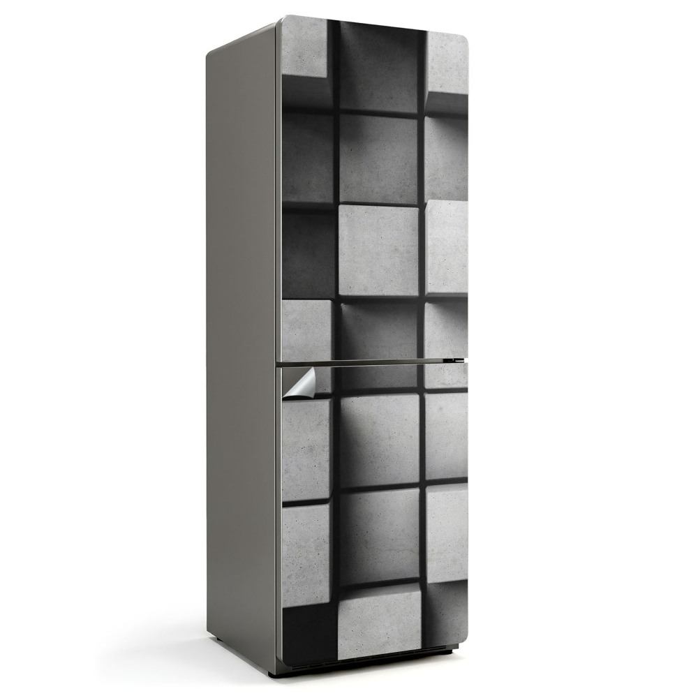 Naklejka na lodówkę Geometryczne bloki 3D