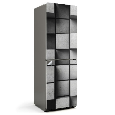 Naklejka na lodówkę Geometryczne bloki 3D