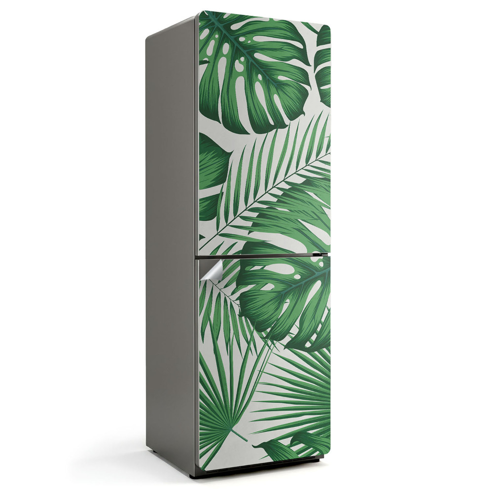 Okleina na lodówkę Kompozycja liści tropikalnych