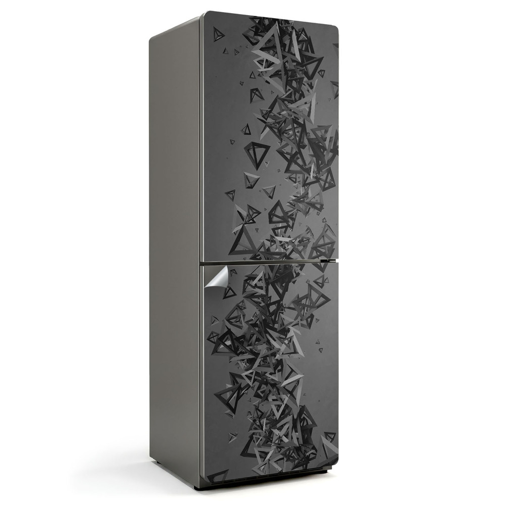 Okleina na lodówkę Abstrakcyjne trójkąty 3D