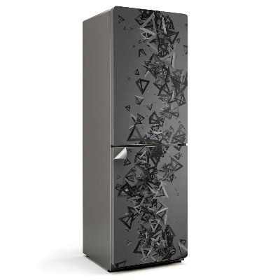 Okleina na lodówkę Abstrakcyjne trójkąty 3D