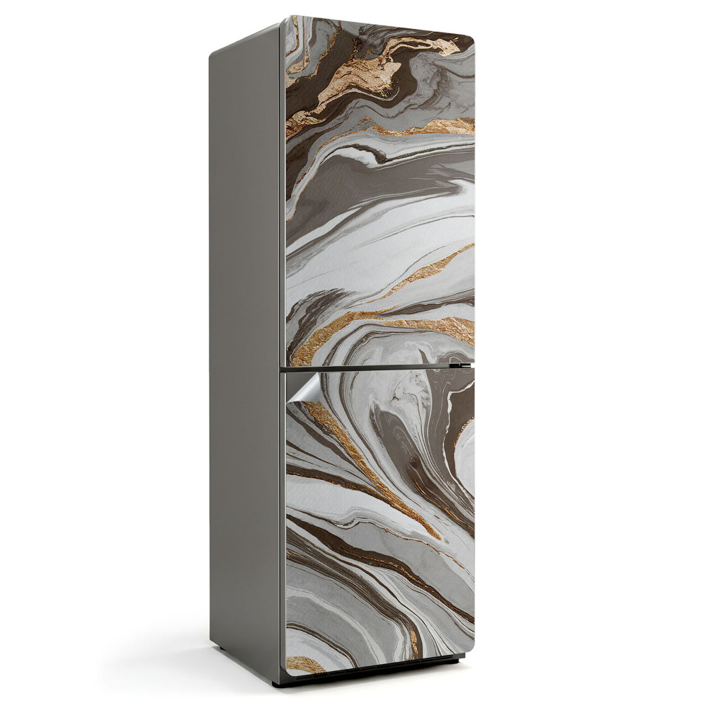 Naklejka na lodówkę Abstrakcyjne płynne fale