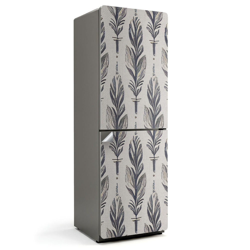 Okleina na lodówkę Ilustracja piór w pionie