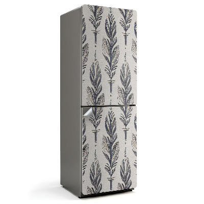 Okleina na lodówkę Ilustracja piór w pionie