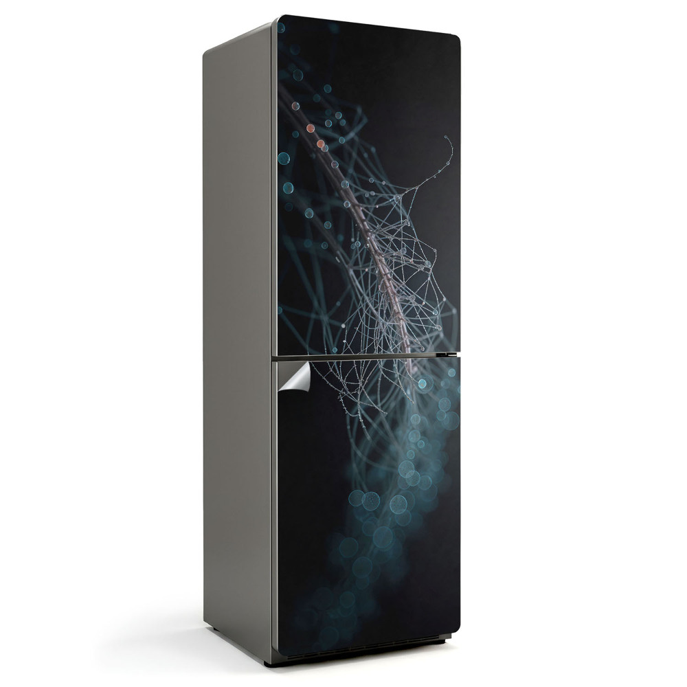 Okleina na lodówkę Abstrakcyjne linie i bąbelki