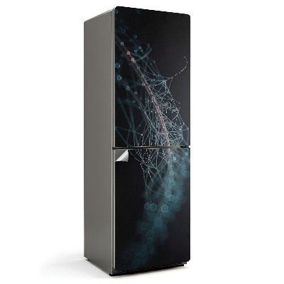 Okleina na lodówkę Abstrakcyjne linie i bąbelki