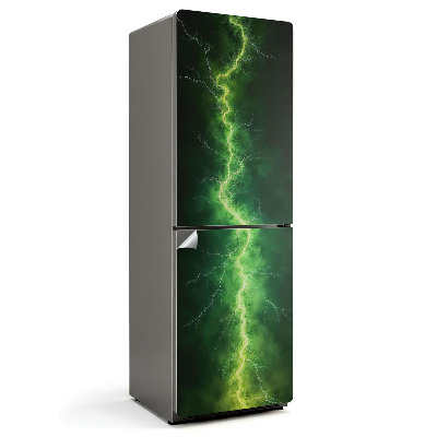 Naklejka na lodówkę Pionowa błyskawica w chmurach