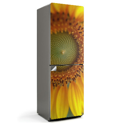 Nalepka na lodówkę Wzór słonecznika w detalu