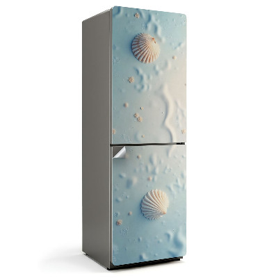 Okleina na lodówkę Muszle na tle piasku