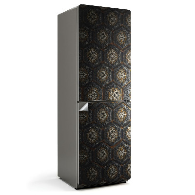 Naklejka na lodówkę Wzór heksagonalny z detalami