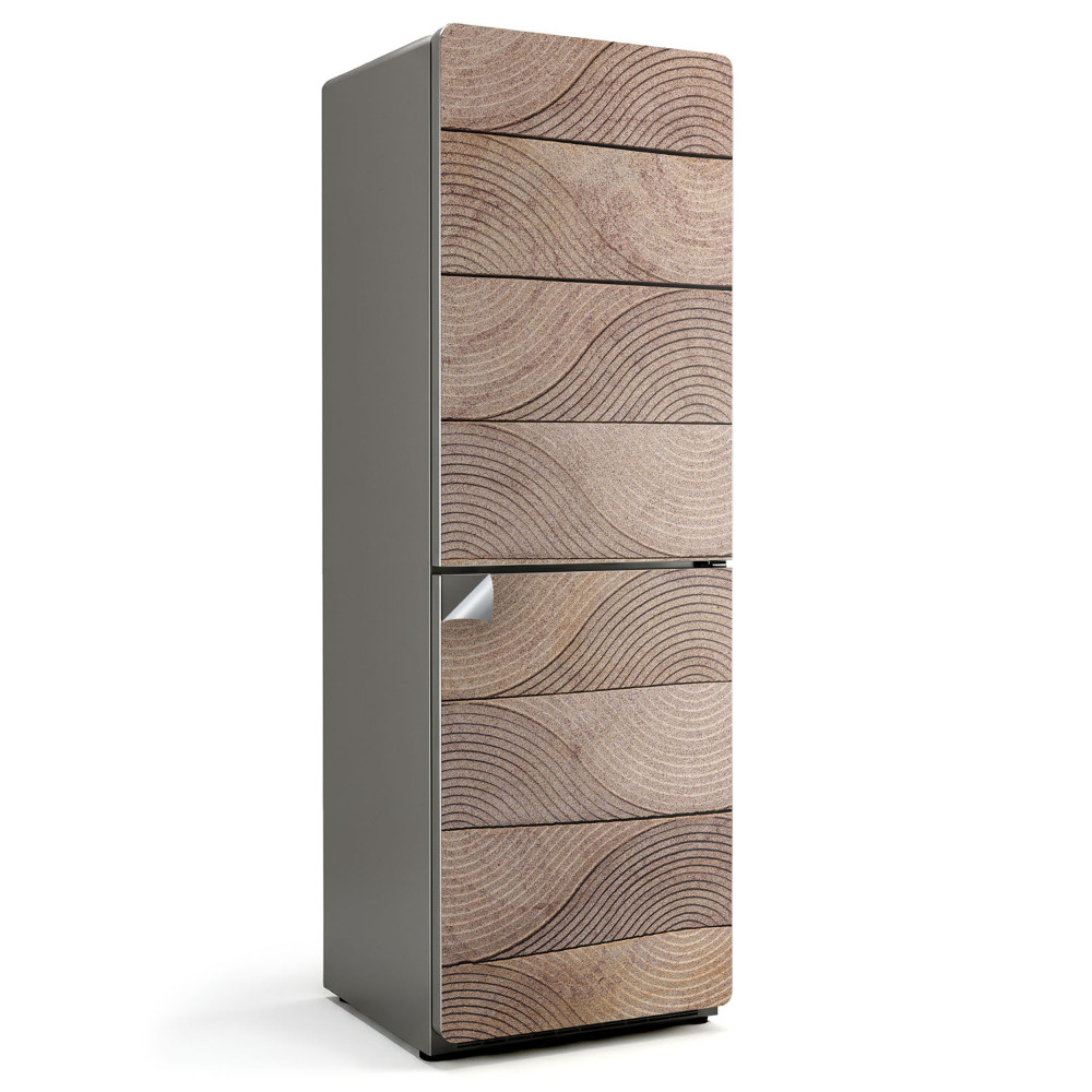 Nalepka na lodówkę Wzór falistego drewna