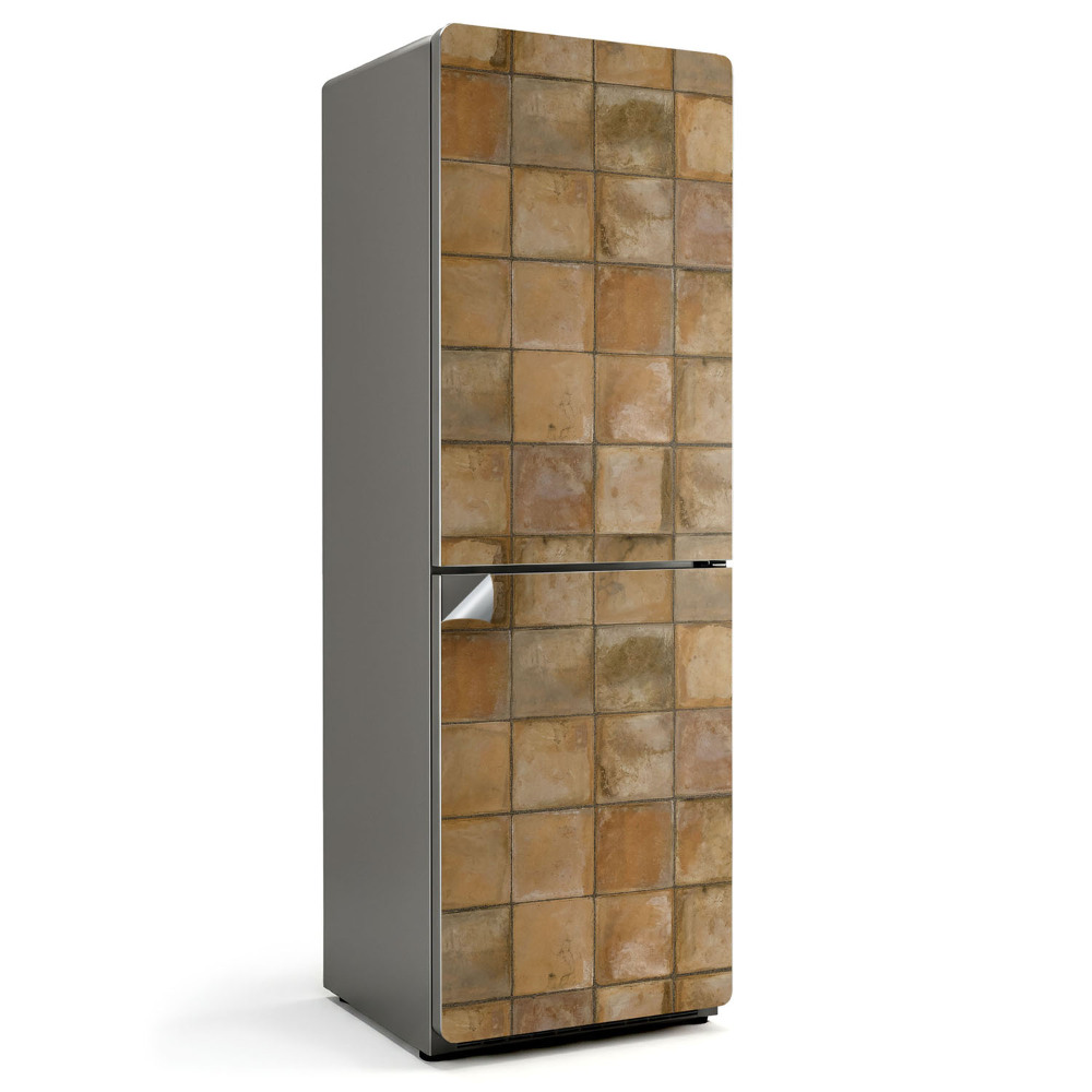 Nalepka na lodówkę Kafelki w odcieniach ziemi