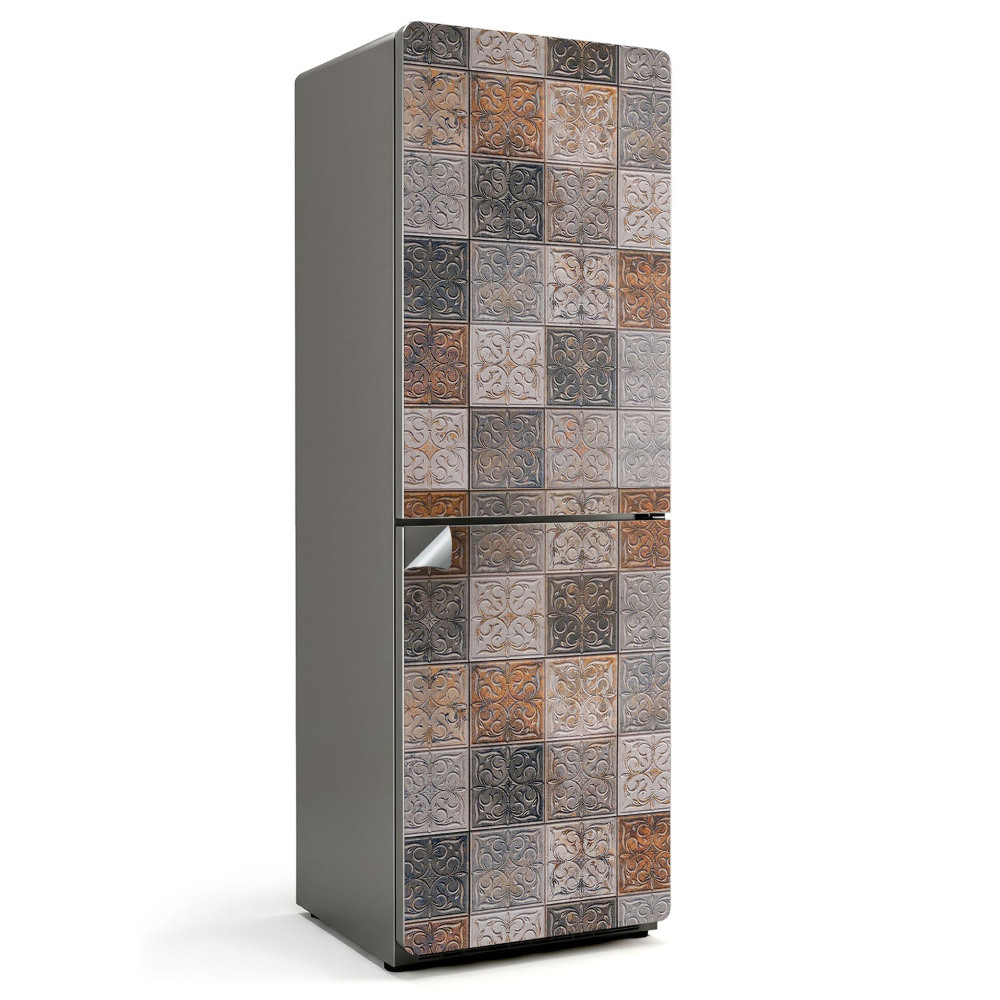 Okleina na lodówkę Wzór dekoracyjnych płytek