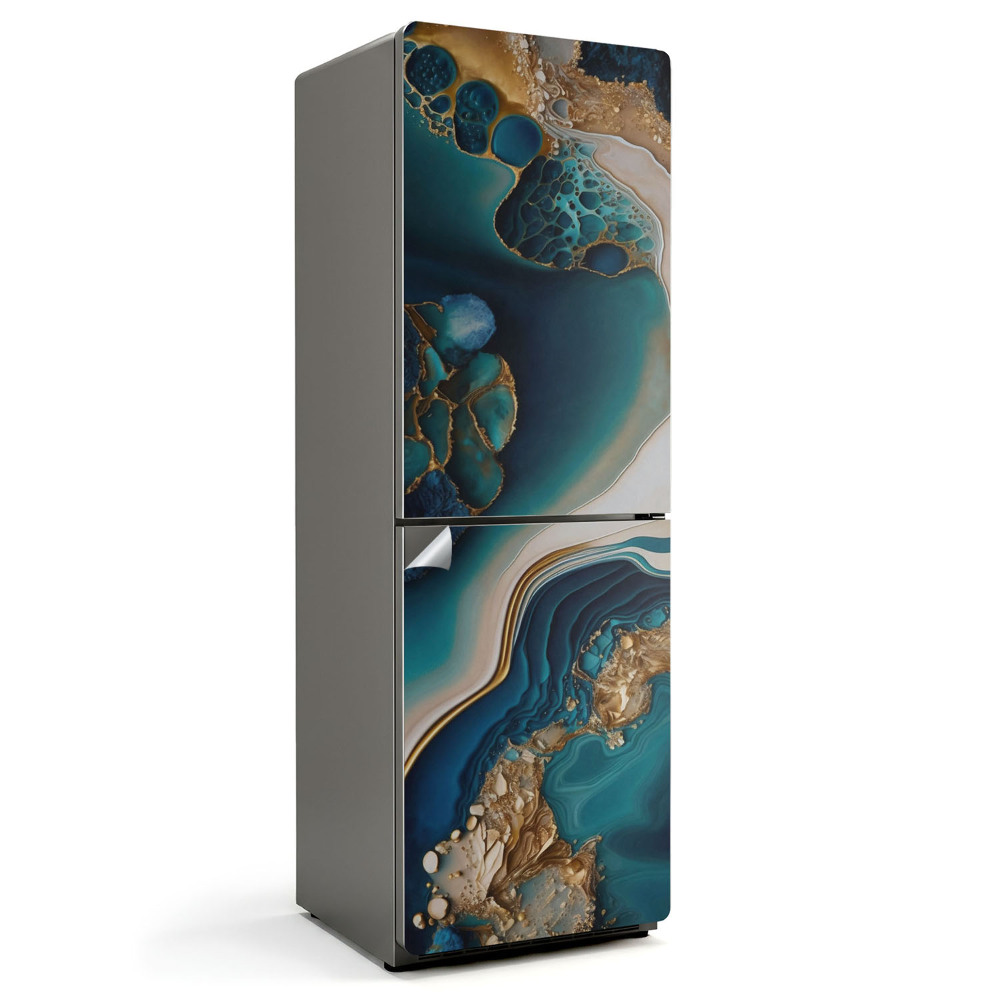 Okleina na lodówkę Abstrakcyjne fale i struktury