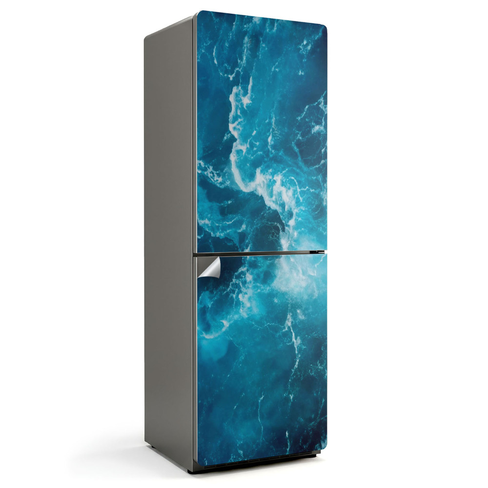 Okleina na lodówkę Dynamiczny wzór fal morskich