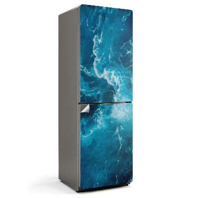 Okleina na lodówkę Dynamiczny wzór fal morskich