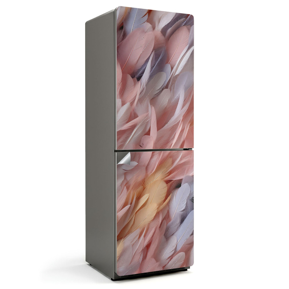 Naklejka na lodówkę Delikatne pióra w ruchu