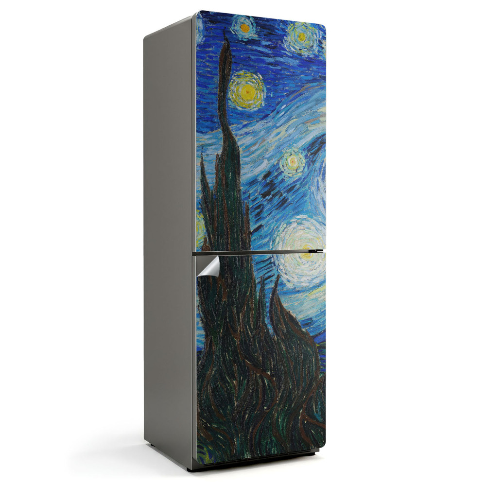 Nalepka na lodówkę Nocny krajobraz z gwiazdami