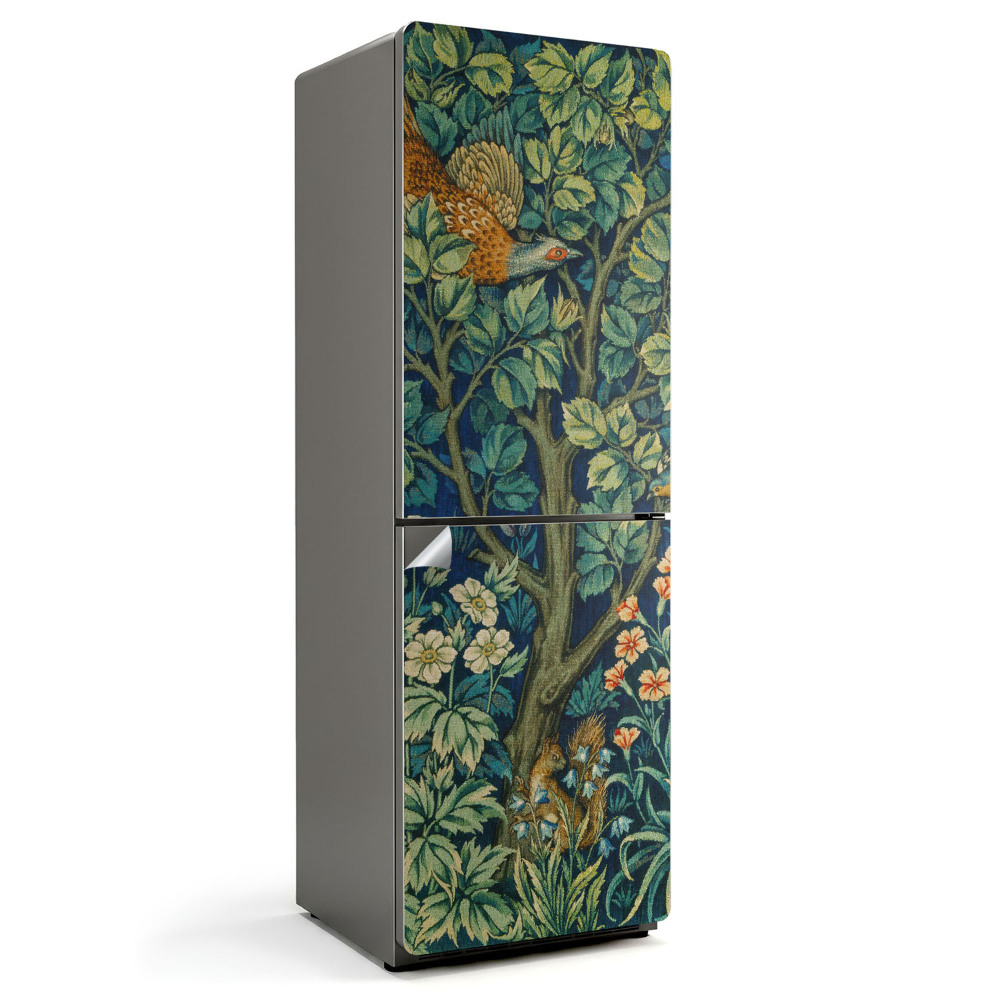 Okleina na lodówkę Leśny krajobraz z fauną