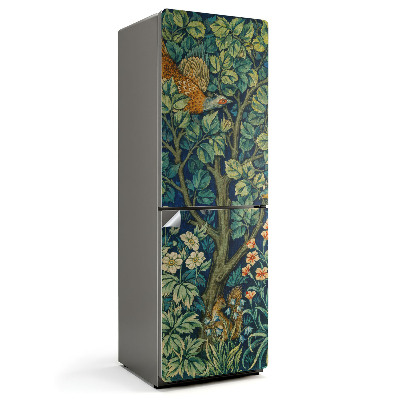 Okleina na lodówkę Leśny krajobraz z fauną