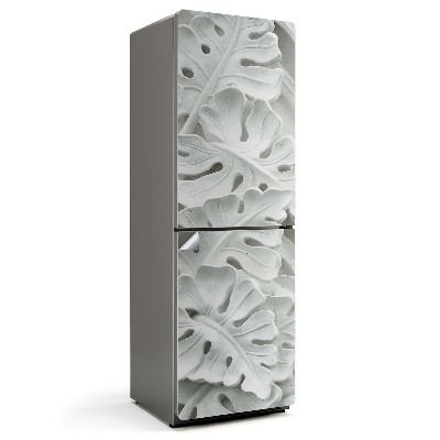 Naklejka na lodówkę Wzór liści w reliefie