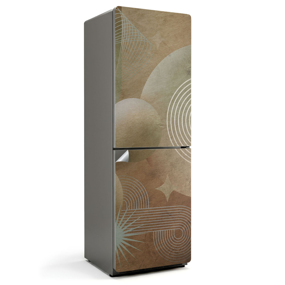 Okleina na lodówkę Abstrakcyjne kręgi i linie