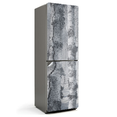 Nalepka na lodówkę Zamglony brzozowy las