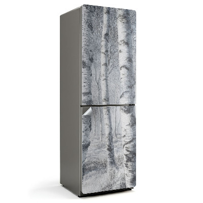 Okleina na lodówkę Leśny krajobraz z drzewami