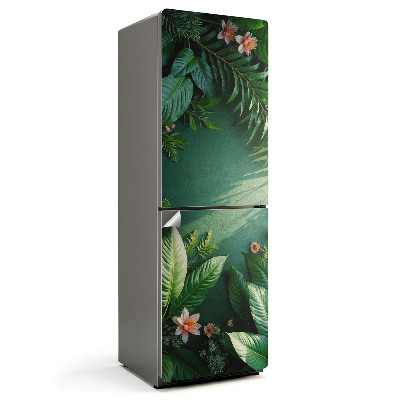 Nalepka na lodówkę Kwiatowo liściasty wzór natury